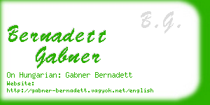 bernadett gabner business card